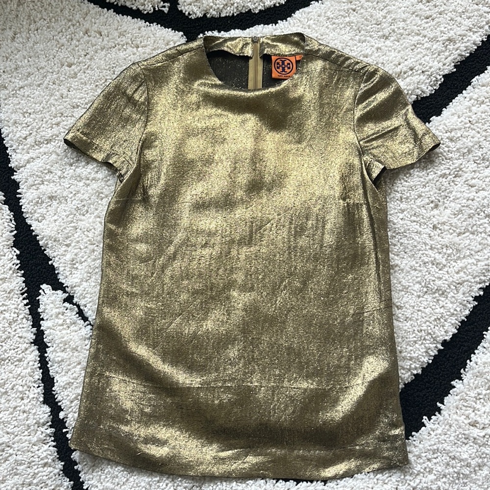 Metallic Gold Tory Burch Top (0)